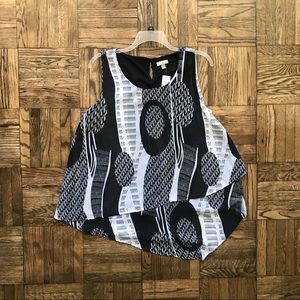 Roz & Ali l 1X | Geometric blouse NWT!